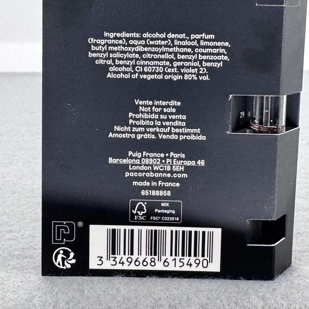 Paco Rabanne Invictus Victory Elixir 1.5ml Sample Spray Carded New - Picture 2 of 4